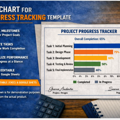 Bar Chart for Progress Tracking Template