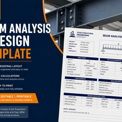 Beam Analysis and Design Template