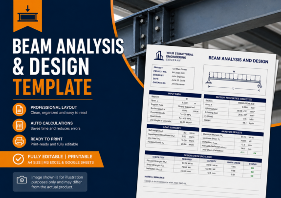 Beam Analysis and Design Template