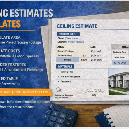 Ceiling Estimates Templates