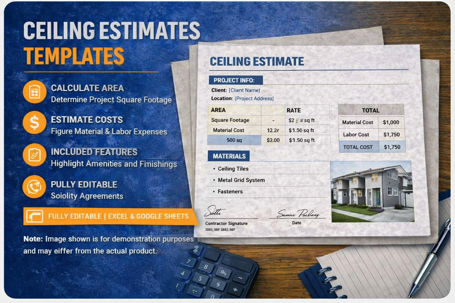 Ceiling Estimates Templates