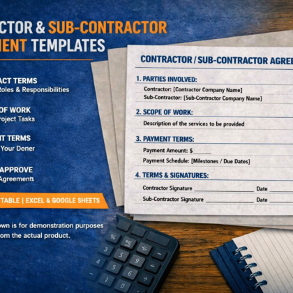 CONTRACTOR-SUB CONTRACTOR AGREEMENT Template