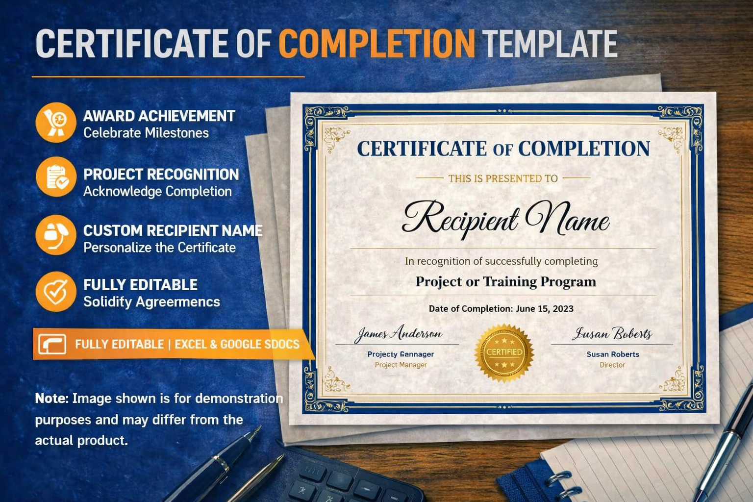 Certificate of Completion Template