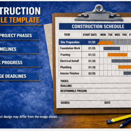 Construction Schedule Template