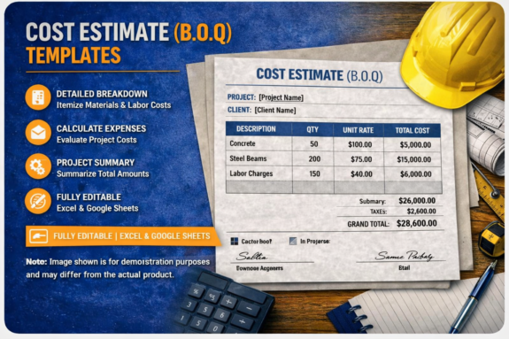 Cost Estimate( BOQ) Templates