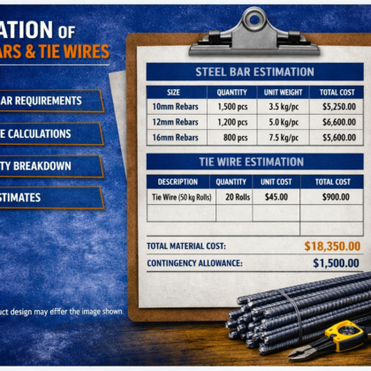 Estimation of Steel Bars and Tie wires