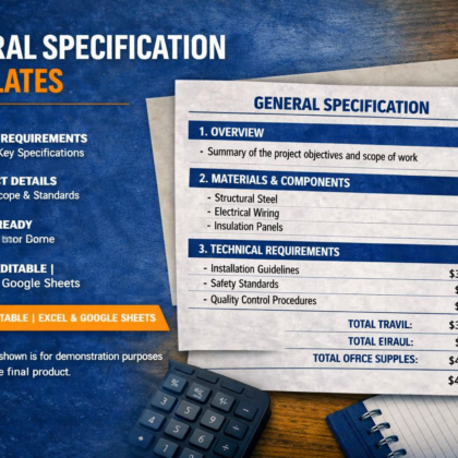 GENERAL SPECIFICATIONS Templates