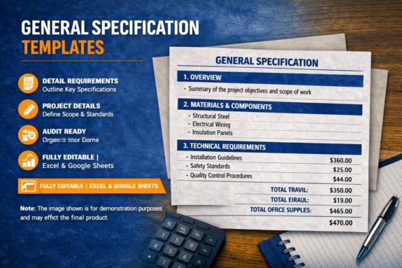 GENERAL SPECIFICATIONS Templates